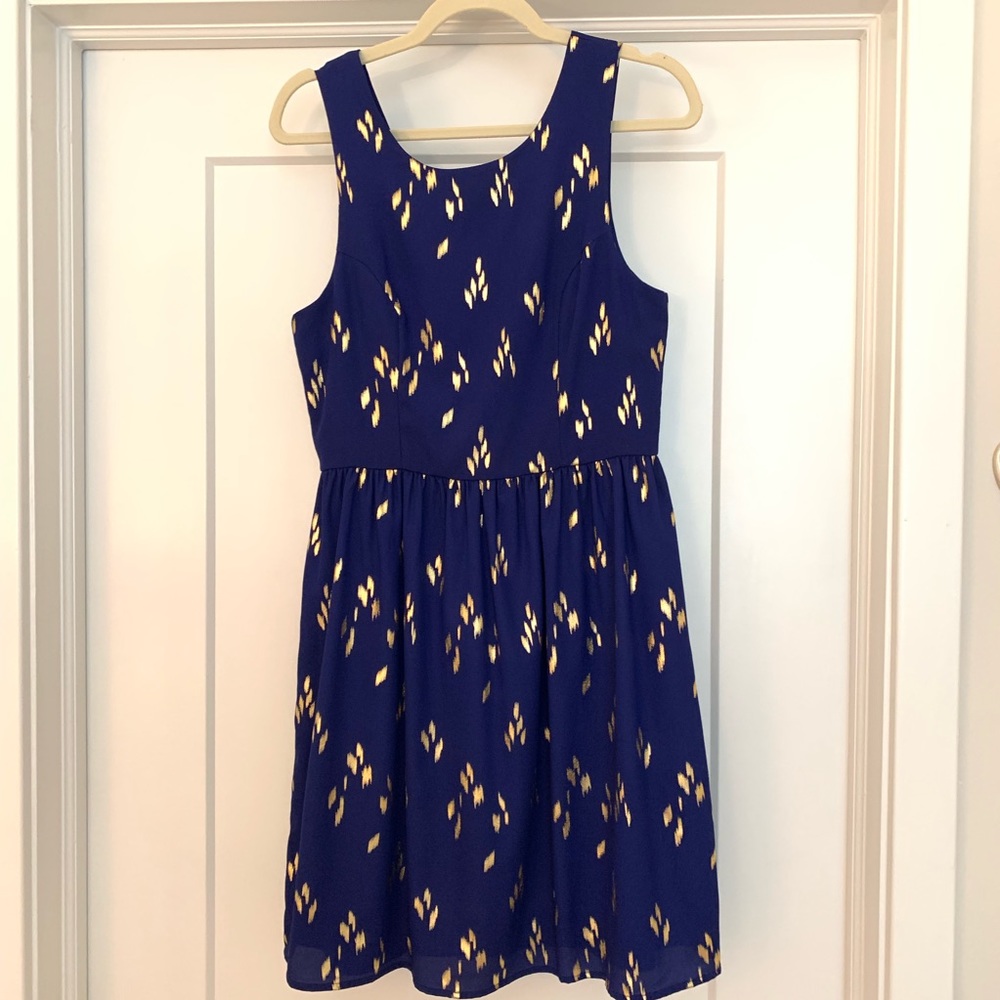 Royal Blue and Gold Everly Dress